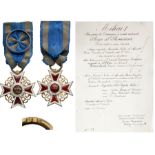 ORDER OF THE CROWN OF ROMANIA, to a Romanian Railway Inspector