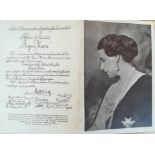 Queen Mary of Romania signed booklet of a Chocolate Factory