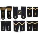 Lot of 6 Pair of Epaulets and One Collar Tabs, different ranks.