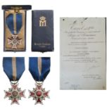 ORDER OF THE CROWN OF ROMANIA, to a Czech Lady