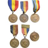Lot of 10. Medal of the Romanian Association for the Promotion of Aviation (1927-1934)