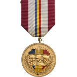 MEDAL OF THE 30th ANNIVERSARY OF THE FORMATION OF THE ROMANIAN ARMED FORCES, instituted in 1974