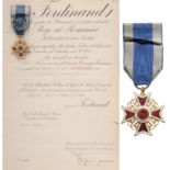 ORDER OF THE CROWN OF ROMANIA, to a Major from the Cernauti Recruitment Center