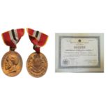 Carol I - 40 Years Jubelee Medal 1906, to a Romanian Engineer of the Direction of the Postal Office