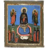 Icon of the Mother of God the Life Giving Spring, 19th Century, Tempera on Wood, 35x29 cm