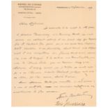 Nice and simple letter of condoleance from General Glouchevitch