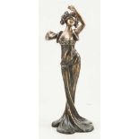 D'après Jean Claude Bonnefond (Lyon, France 1796-1860)"Nymph". Patinated bronze figure. First