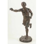 George Demange (1865 - 1945)Calamine sculpture with bronze patina. Signed and has a foundry seal.