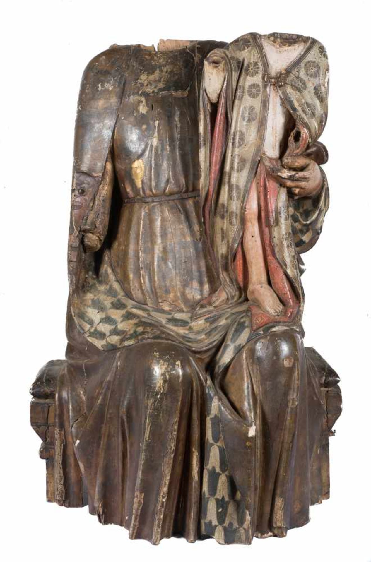 Seat of Wisdom (Sedes Sapientiae). Carved and polychromed wooden sculpture. 14th – 15th century.Seat