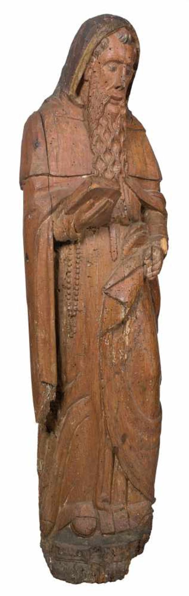 Saint Anthony Carved wooden sculpture. Early 16th century.Saint Anthony Carved wooden sculpture. - Bild 2 aus 5
