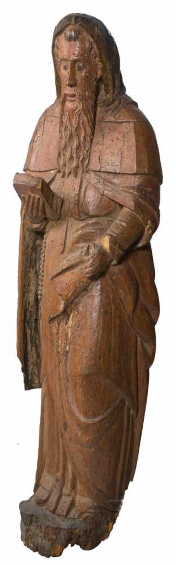 Saint Anthony Carved wooden sculpture. Early 16th century.Saint Anthony Carved wooden sculpture. - Bild 3 aus 5