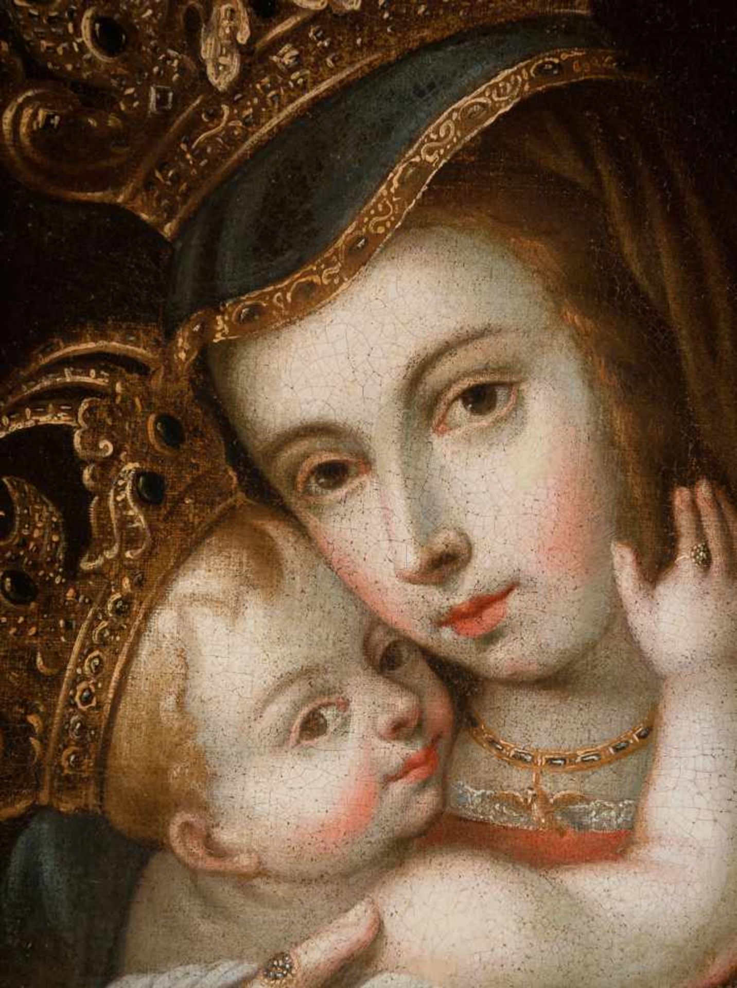 17th century Madrid School. Juan Bautista de Espinosa´s circle (c. 1585-1641) "Madonna and Child" - Bild 2 aus 5
