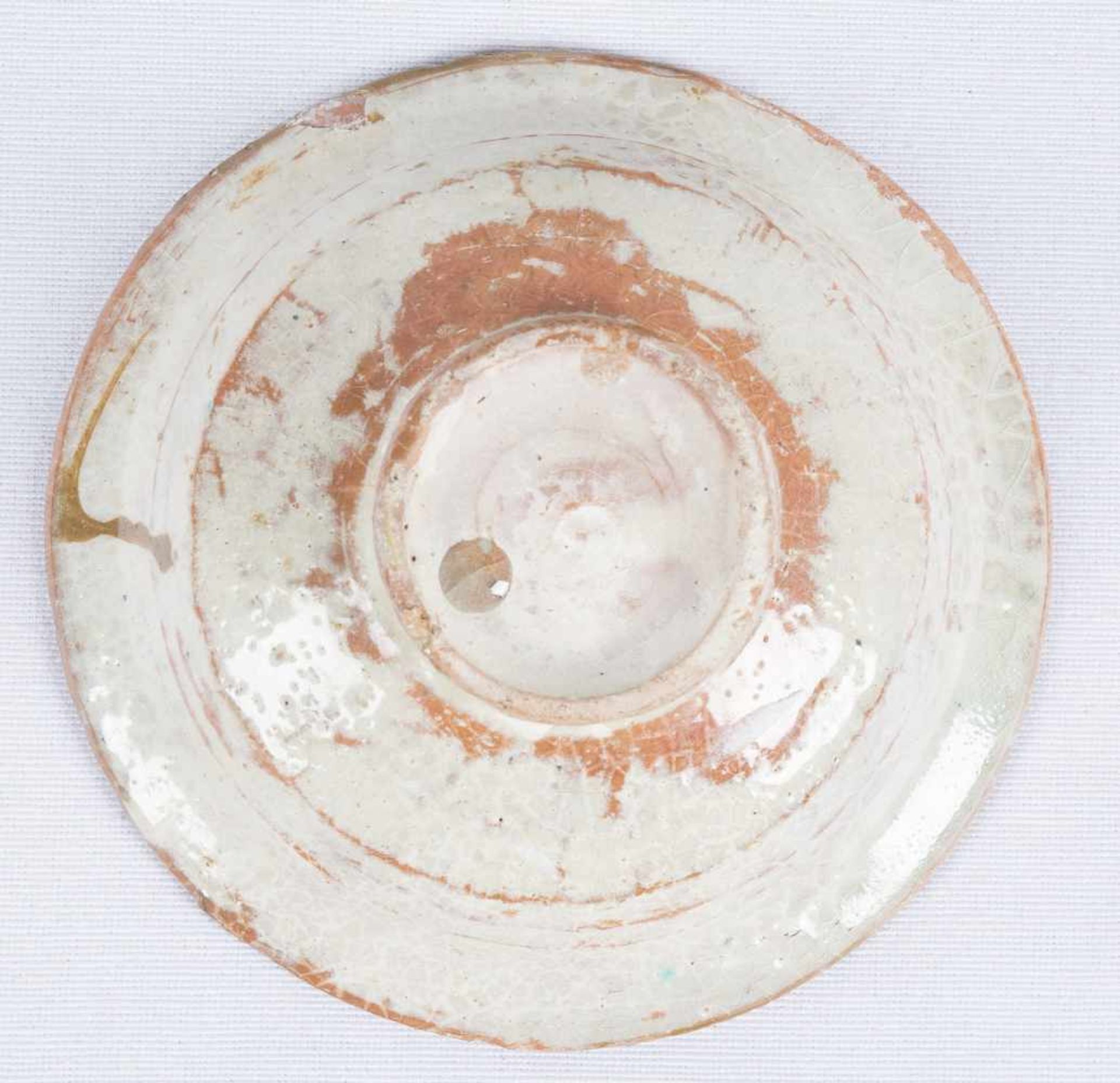 Metallic pottery plate. Nishapur. Iran. 10th century. 3,5 x 11 cm. - Bild 4 aus 4