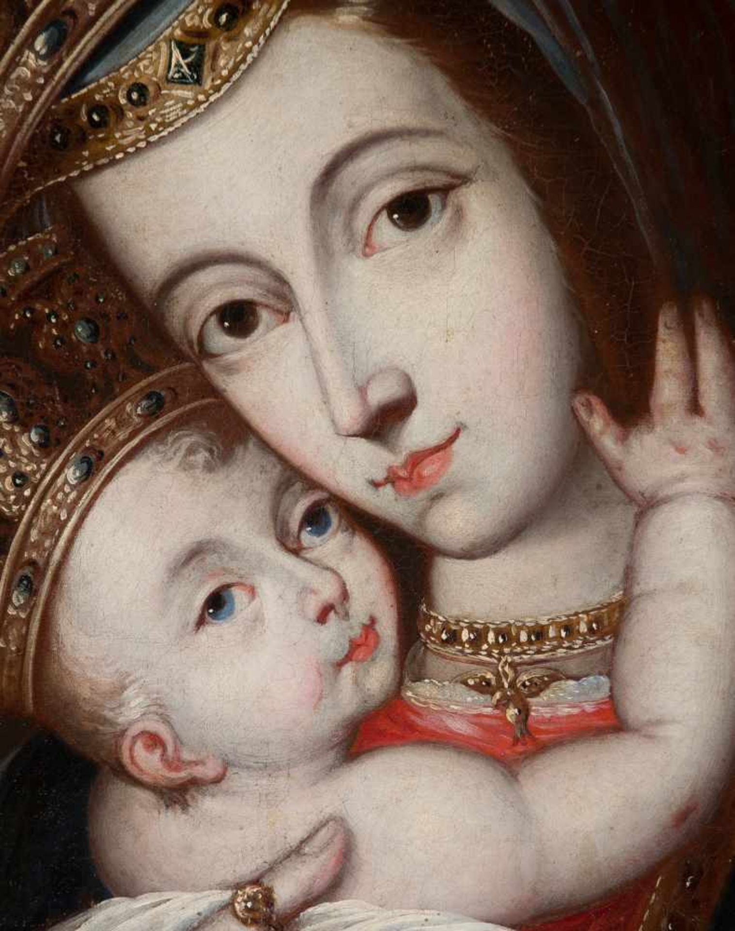 José de Arellano (Madrid, 1653 - 1714) "Madonna and Child" Oil on canvas. Signed. Circa 1695 - 1700. - Bild 2 aus 4