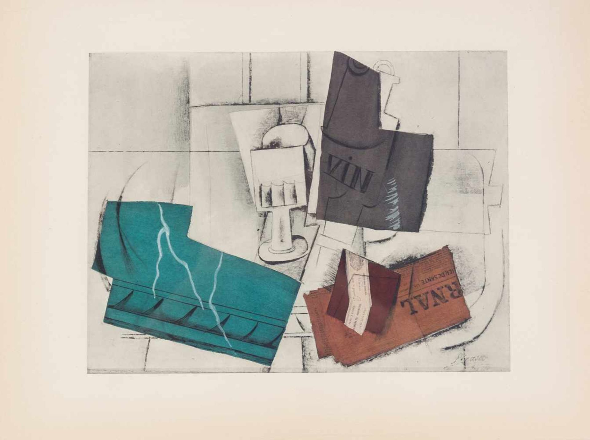 Pablo Ruiz Picasso (Malaga, 1881 - Mougins, 1973) "Le Journal. Tavola V" One of the original