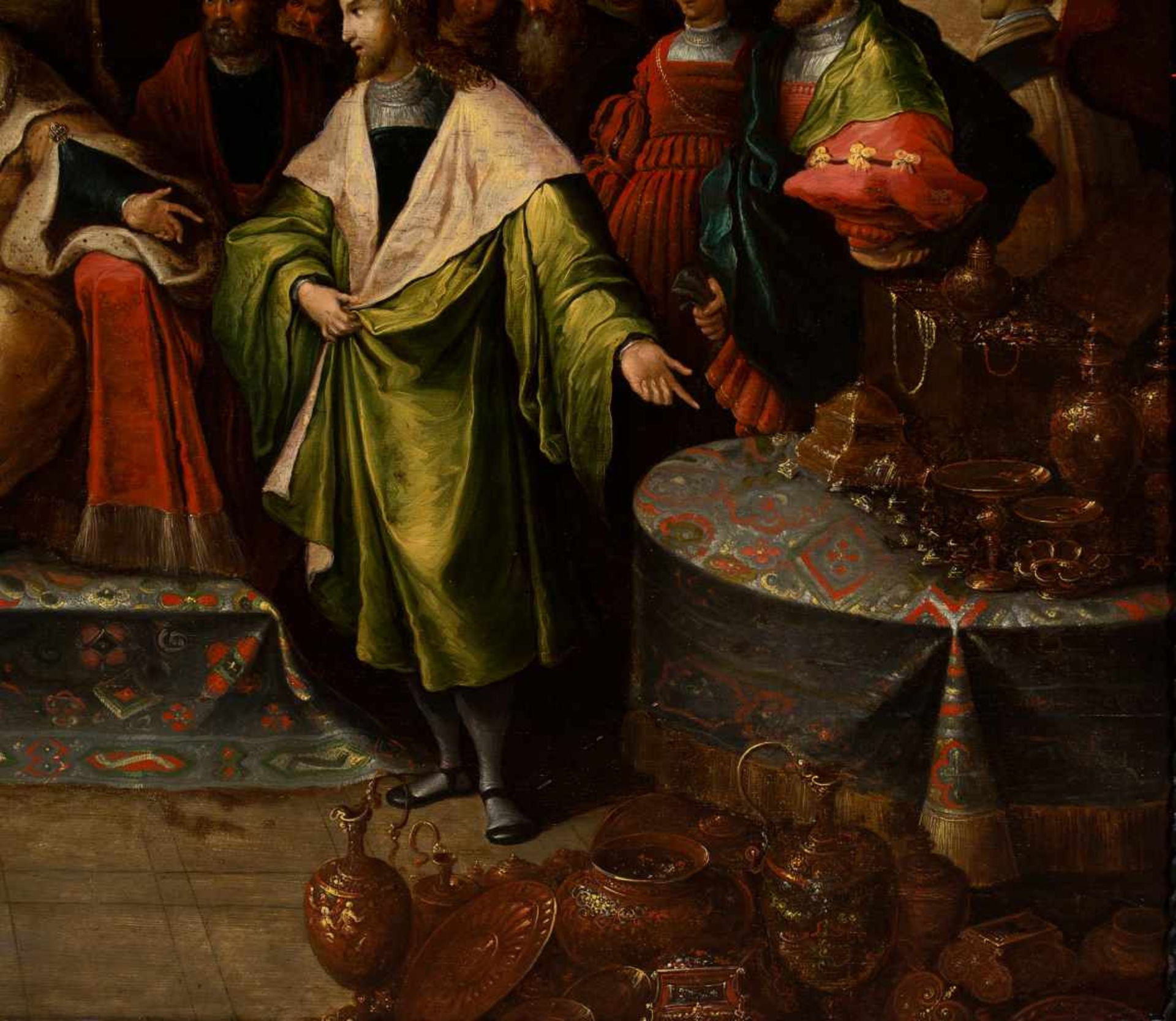 Frans Francken II (Antwerp, 1581 - 1642) "Croesus shows Solon his treasures" Oil on panel. Signed - Bild 7 aus 9