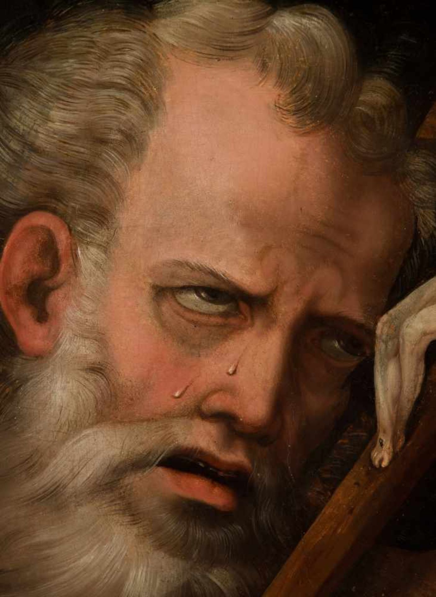 16th century Spanish School. "Saint Jerome" Oil on panel. Circa 1550 - 1560. 67,5 x 42,5 cm. With D. - Bild 2 aus 4