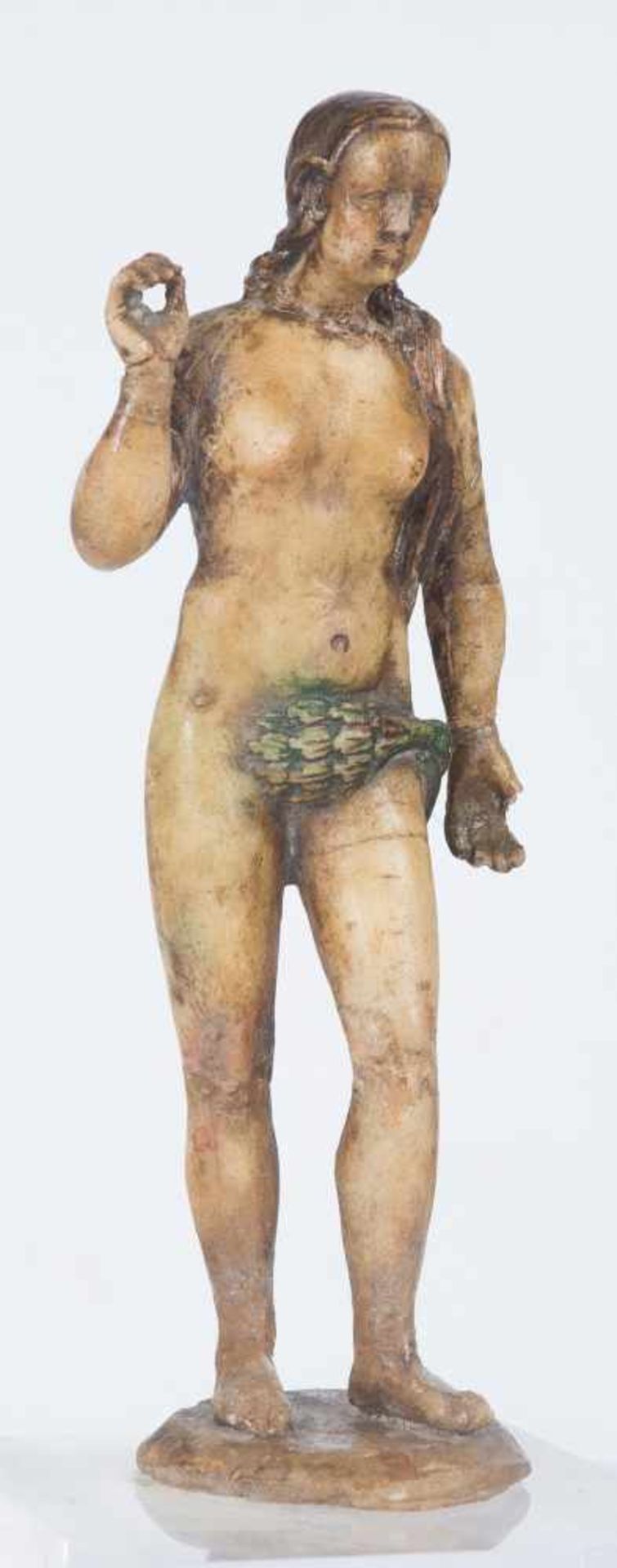 Eve Sculpted alabaster figure with polychrome residue. Italy. 16th century. Height: 19 cm. - Bild 4 aus 4