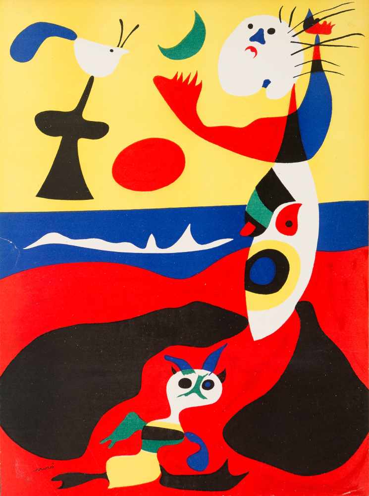 Joan Miró (Barcelona,1893 - Palma de Mallorca 1983)"L'été"Original pochoir. 1938. Stamp-signed.