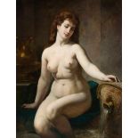 Ramón Martí Alsina (Barcelona, 1826 - 1894)"Desnudo" (Nude)Oil on canvas. Signed and dated 1863. 108