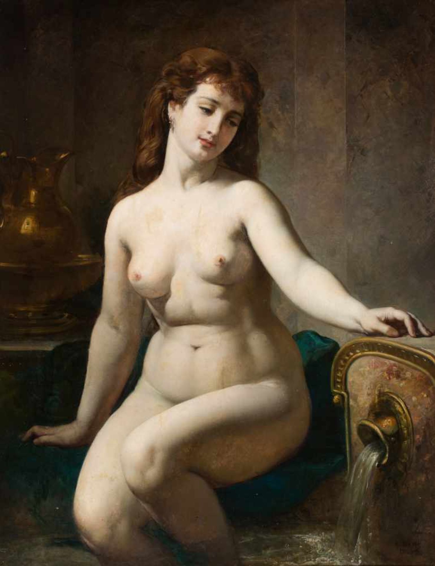 Ramón Martí Alsina (Barcelona, 1826 - 1894)"Desnudo" (Nude)Oil on canvas. Signed and dated 1863. 108