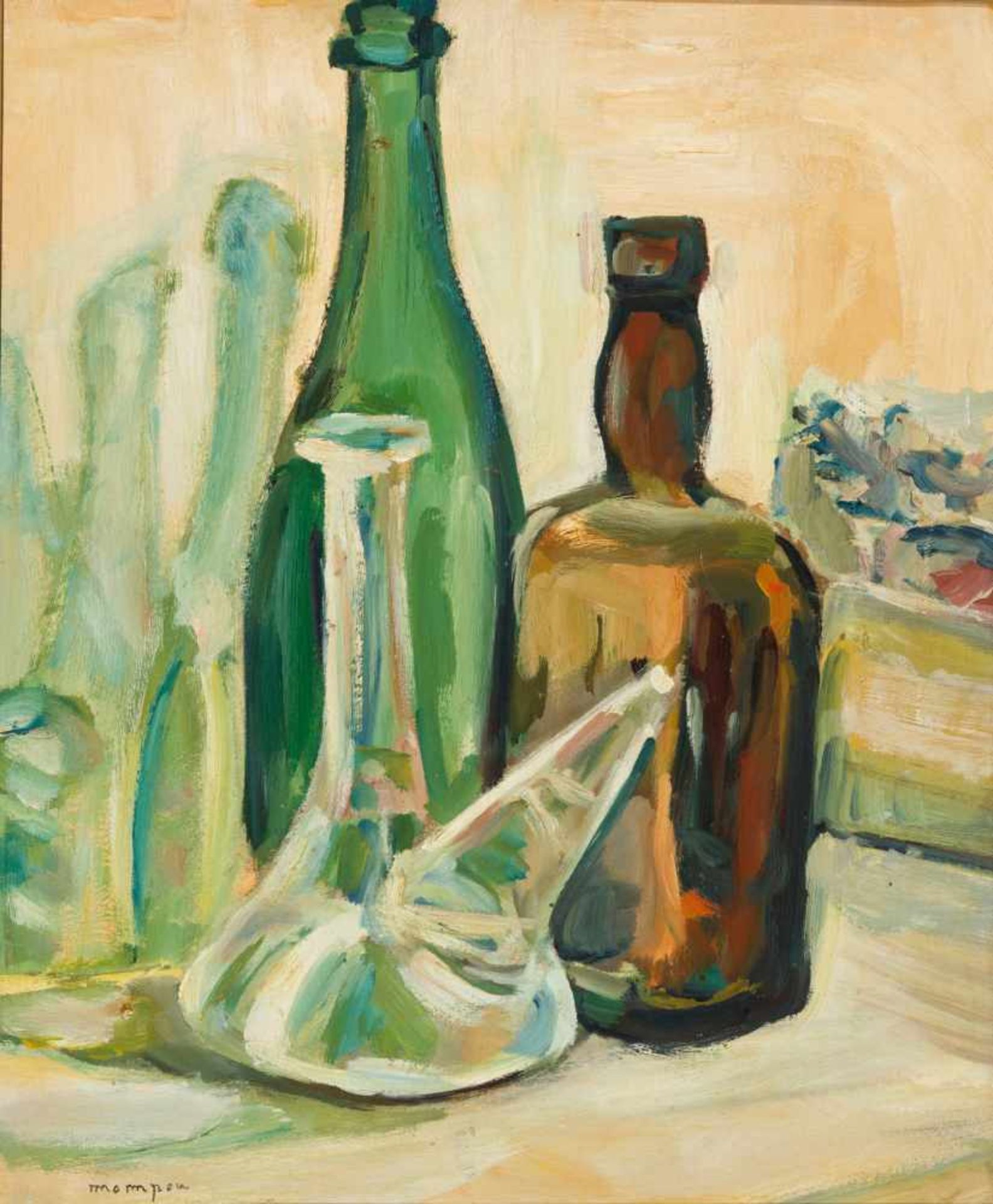 Josep Mompou (Barcelona, 1888 - Vic, 1968)"Bodegón" (Still life)Oil on canvas. Signed. 46 x 38