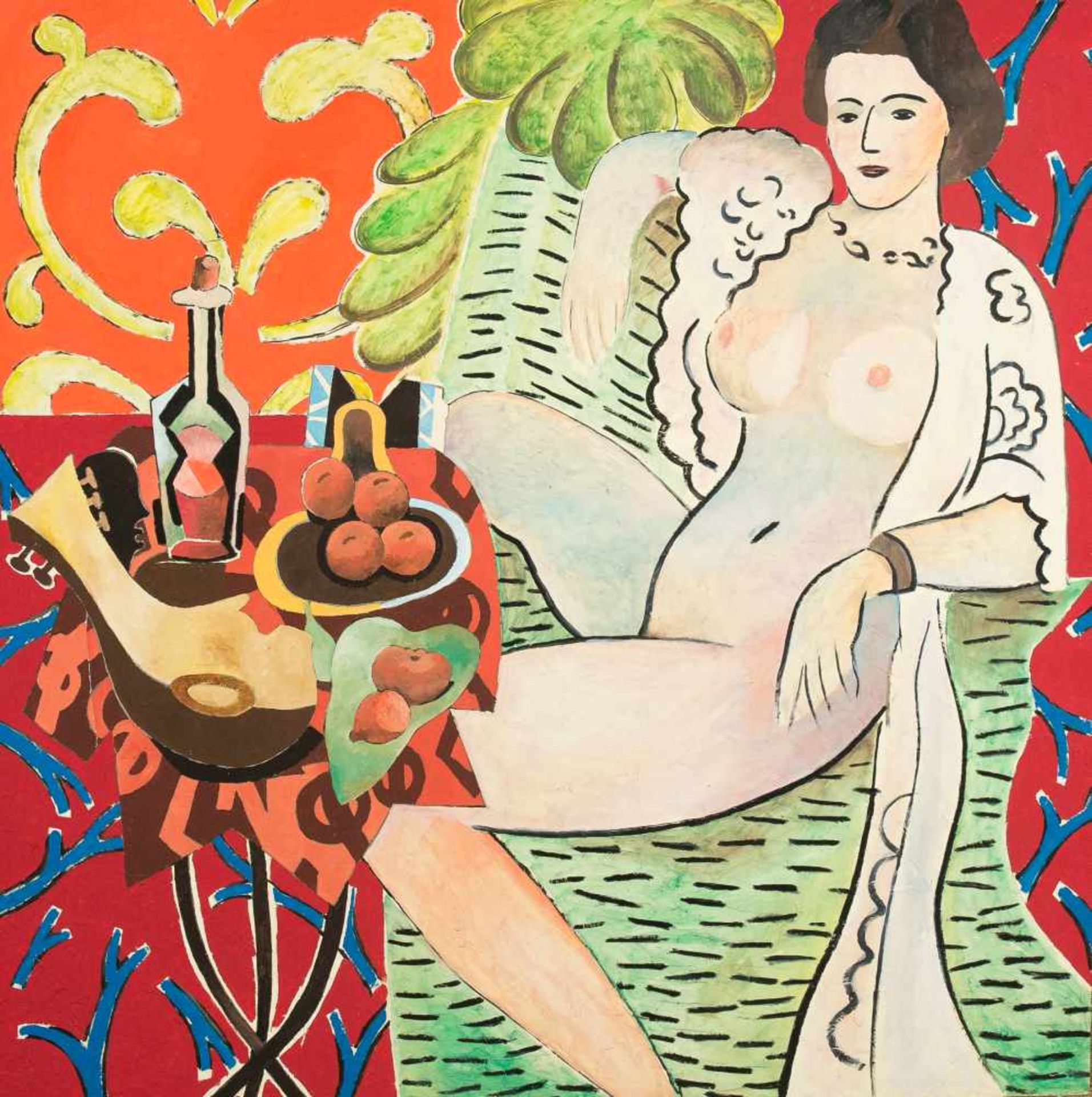 Fernando Bellver (Madrid, 1954)"Matisse"Oil on panel. Signed on the back and dated 1990. 150 x 150