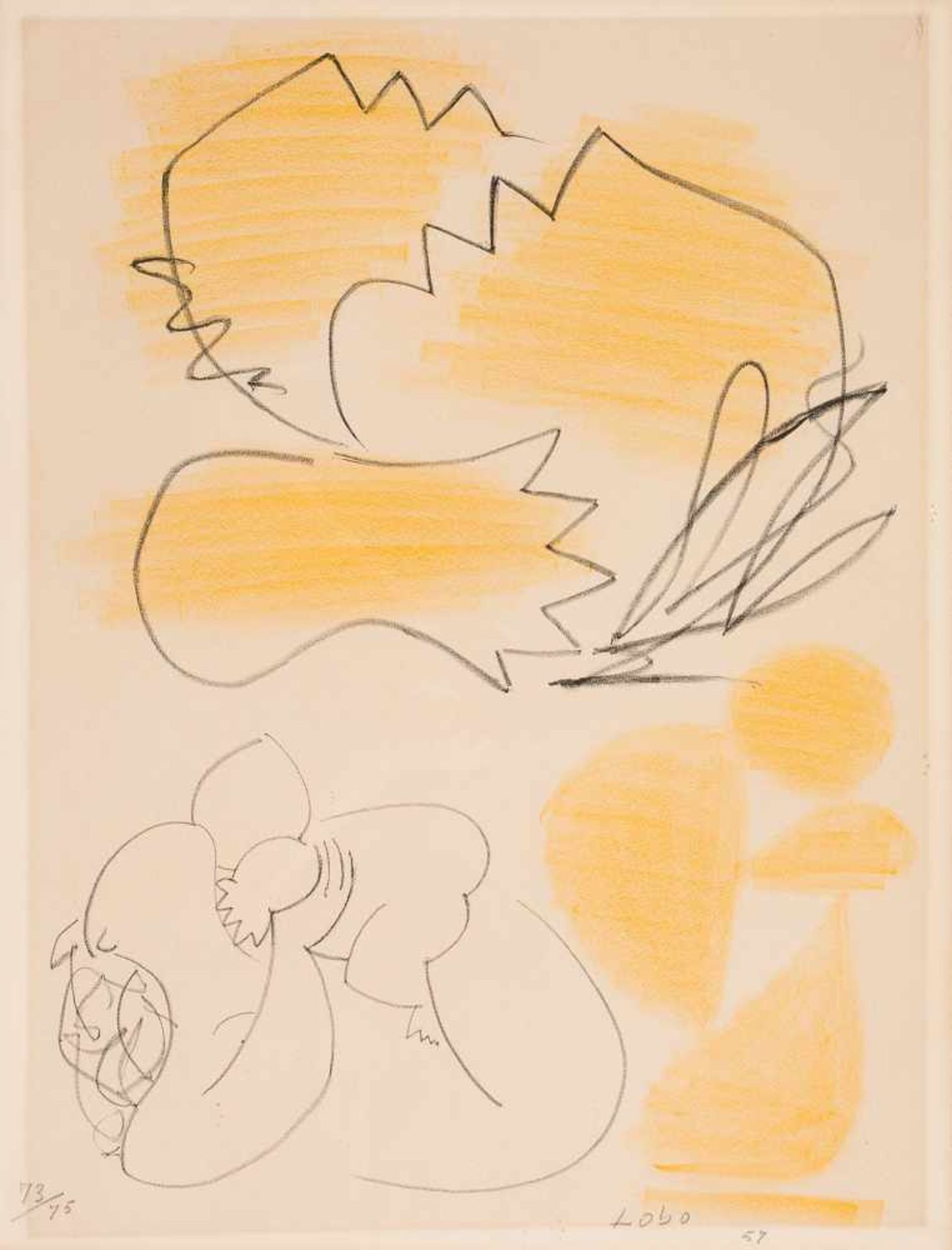 Baltasar Lobo (Cerecinos de Campos, Zamora, 1910 - París, 1993)Grabado firmado a lápiz, fechado en