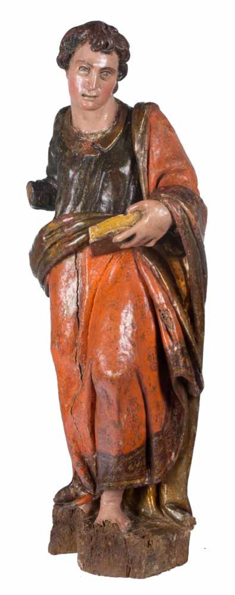 Juan de Anchieta. (Azpeitia, c. 1533 - Pamplona, 1588)"Saint John" Carved, gilded, silvered and - Bild 2 aus 4