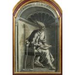 17th century Spanish School "Saint Jerome and Saint Isidore"Pair of grisailles on panel. In