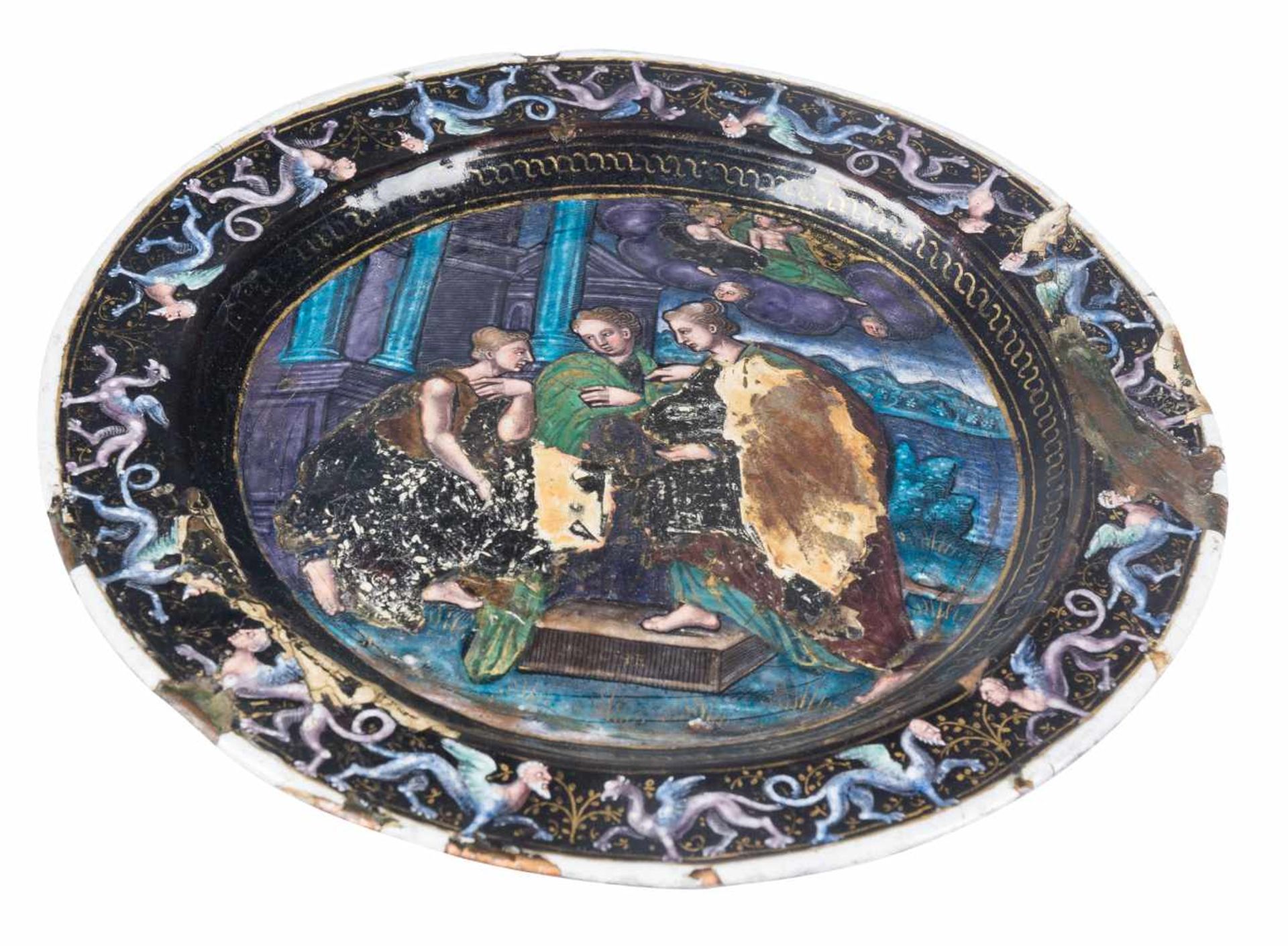 Enamelled copper plate. Limoges. France. Sixteenth century. Possibly from the workshop of Jean Court - Bild 2 aus 8