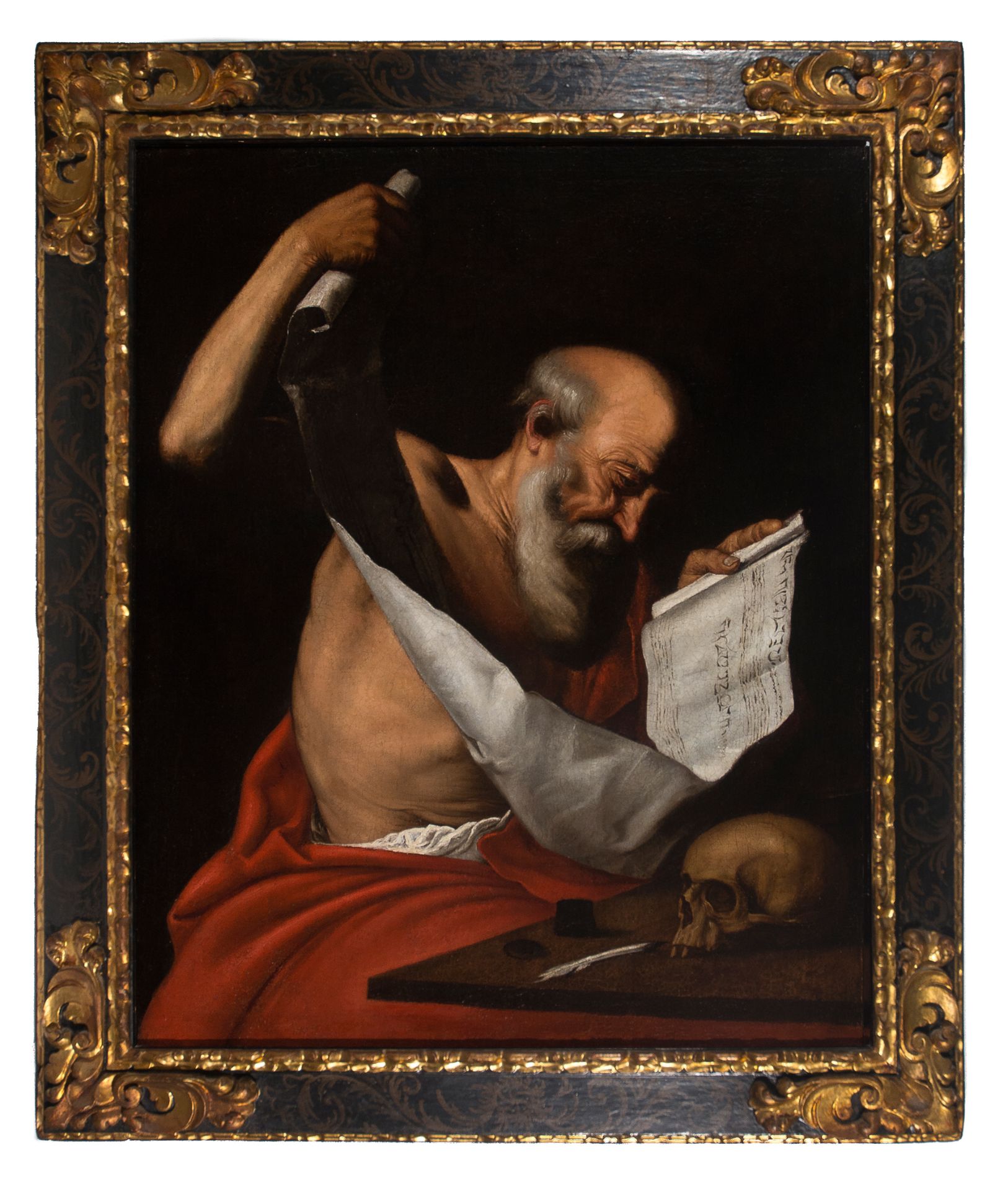 Hendryck van Somer (Lokeren, Belgium, 1607 - Naples, c. 1655) "Saint Jerome studying" Oil on canvas. - Bild 2 aus 11