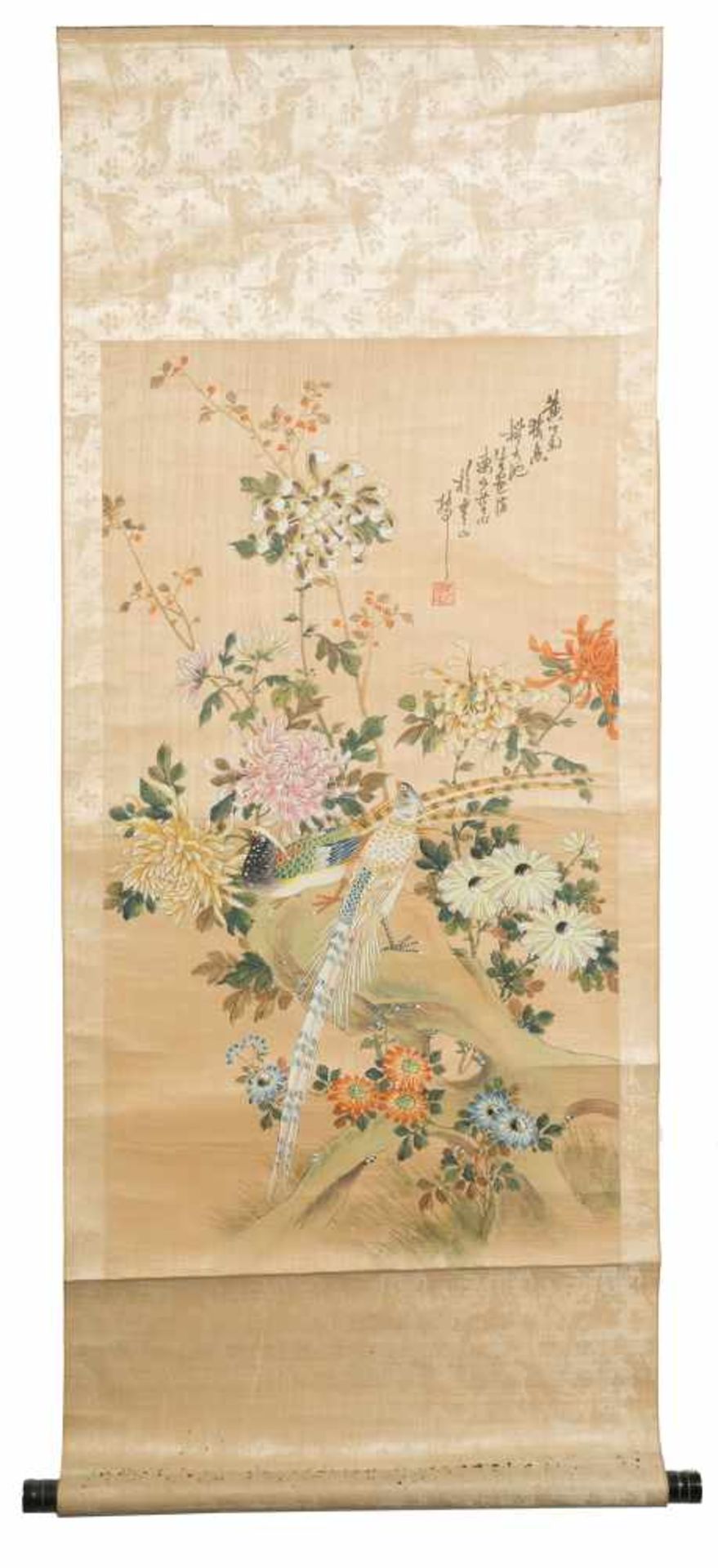 Oriental school. Late 19th century - Early 20th century.Oil on paper. 110 x 46 cm.- - -22.00 %