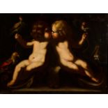 17th-century Italian school"Allegory"Oil on canvas. Lined. 53 x 70 cm.- - -22.00 % buyer's premium