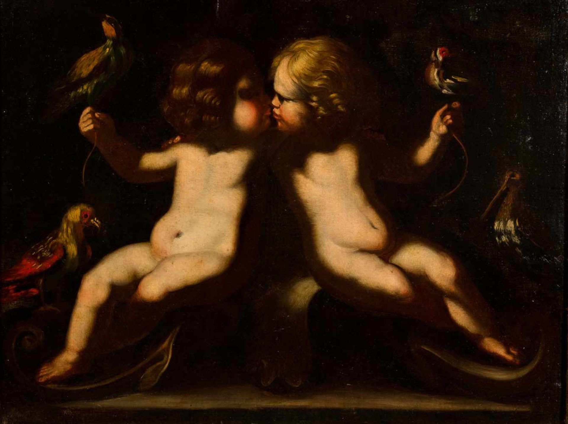 17th-century Italian school"Allegory"Oil on canvas. Lined. 53 x 70 cm.- - -22.00 % buyer's premium