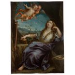 Italian School. Circa 1600."Mary Magdalene"Oil on copper. 31 x 22.8 cm.- - -22.00 % buyer's