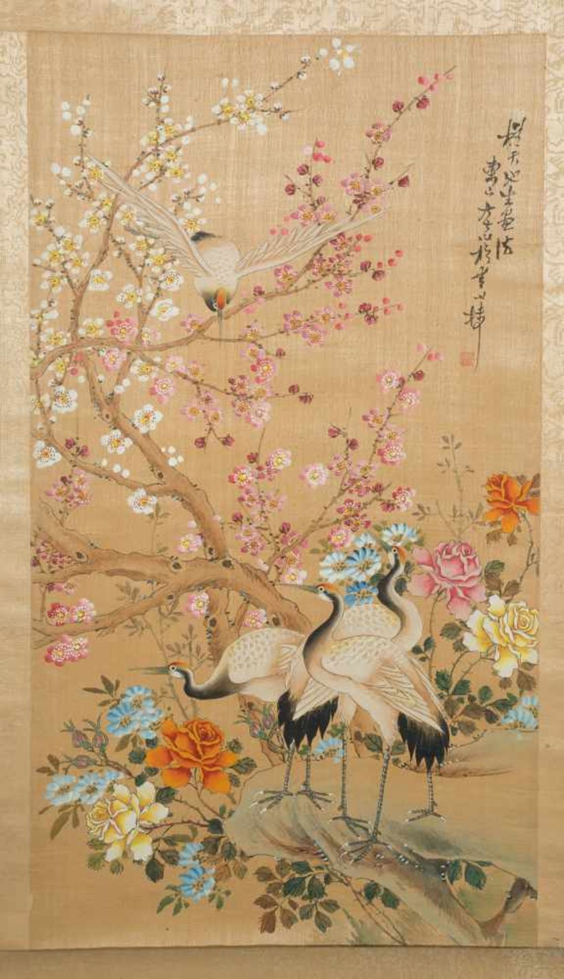 Oriental school. Late 19th century - Early 20th century.Oil on paper. 110 x 46 cm.- - -22.00 % - Bild 2 aus 4