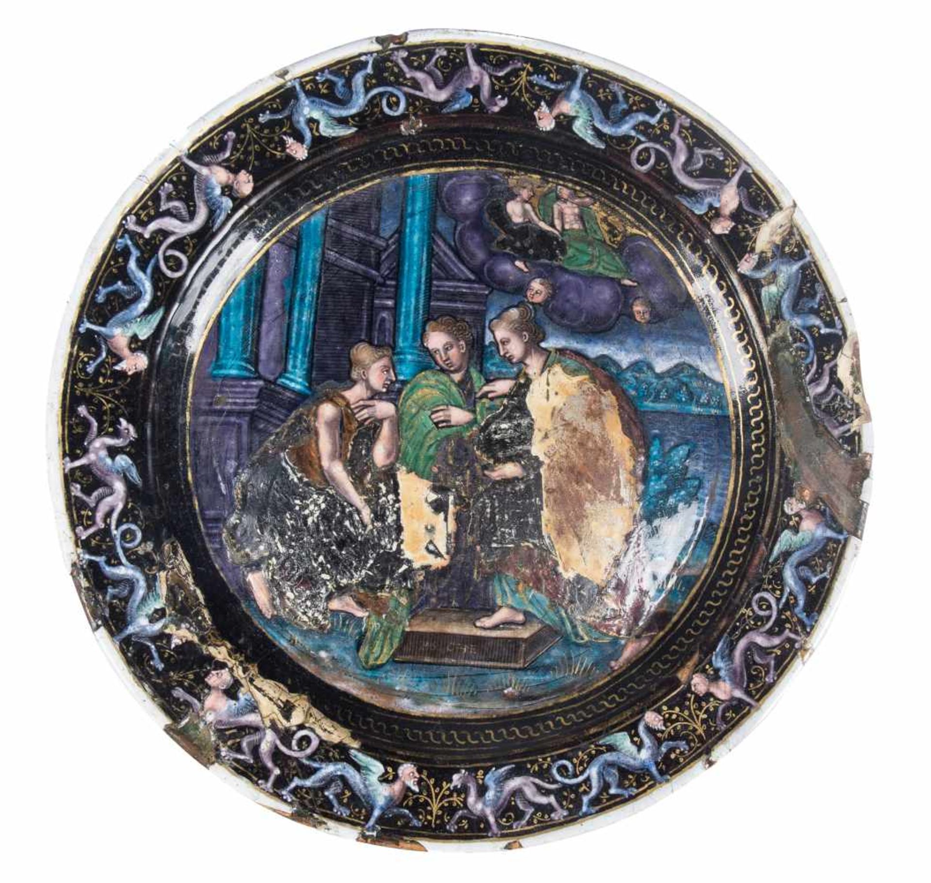 Enamelled copper plate. Limoges. France. Sixteenth century. Possibly from the workshop of Jean Court