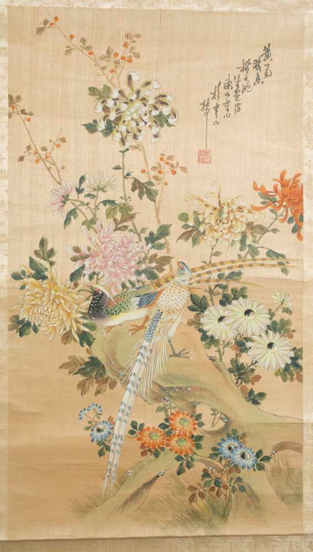 Oriental school. Late 19th century - Early 20th century.Oil on paper. 110 x 46 cm.- - -22.00 % - Bild 2 aus 3
