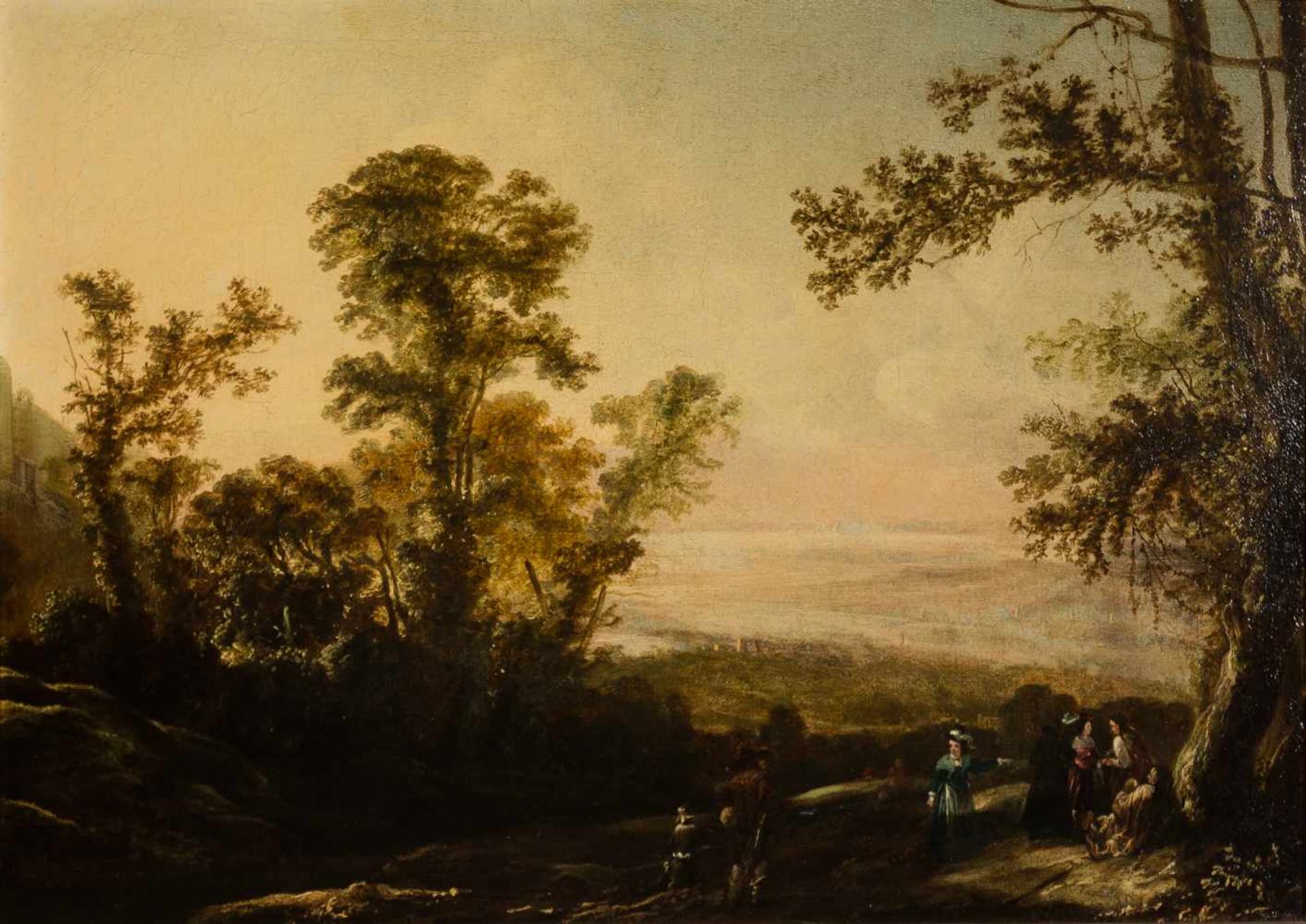 17th century Dutch School "Landscape"Oil on canvas. 49 x 70 cm.- - -22.00 % buyer's premium on the