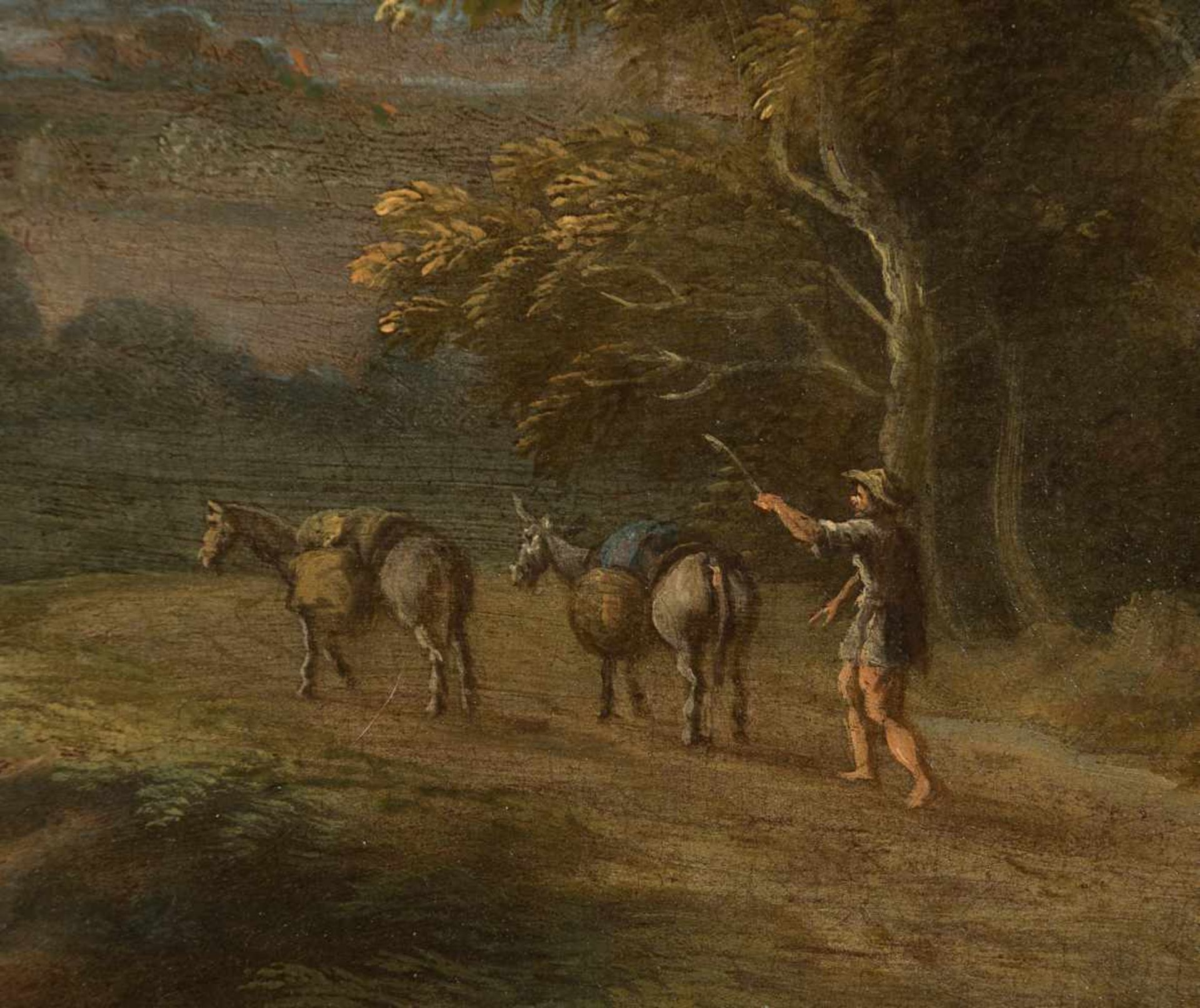 European School of the second half of the 18th century"Italian landscape"Oil on canvas. 76 x 102 cm. - Bild 5 aus 6