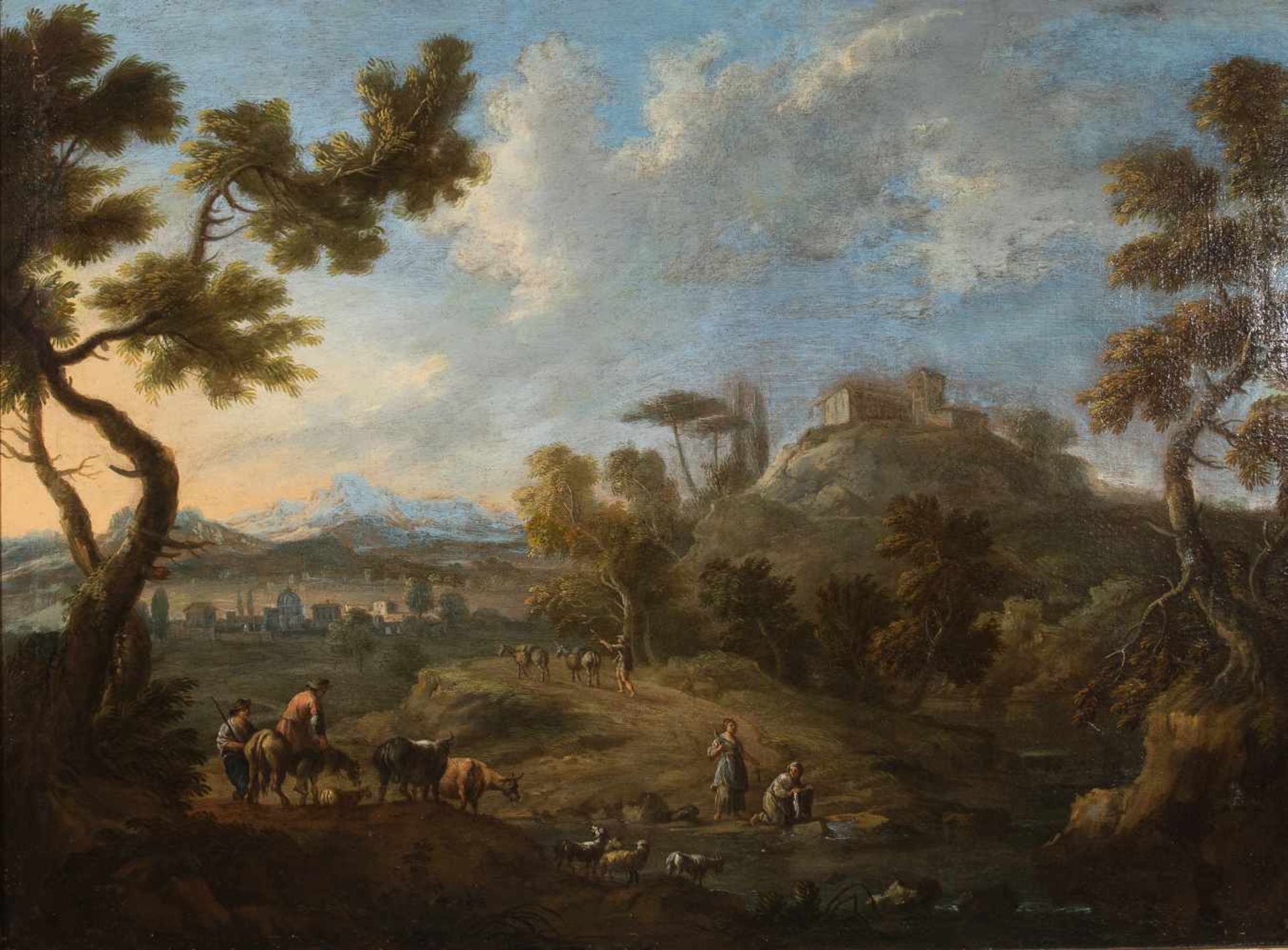 European School of the second half of the 18th century"Italian landscape"Oil on canvas. 76 x 102 cm.