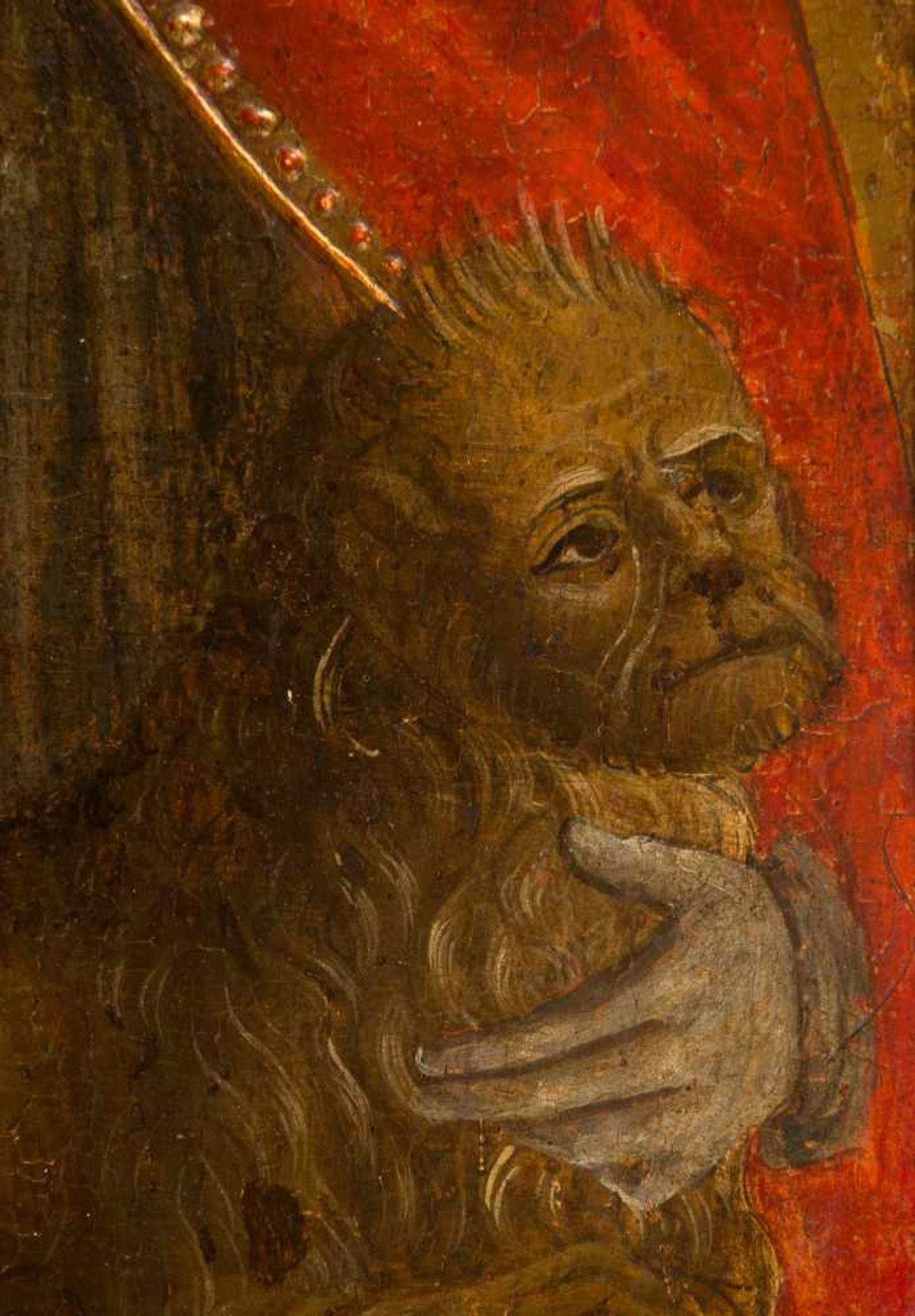 Lombardy School. Italy. Circa 1480."St. Jerome and St. Ambrose"Pair of tempera and gold leaf panel - Bild 8 aus 12