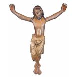 "Christ in Majesty". Carved and polychrome wooden sculpture. 13th - 14th century.It has several