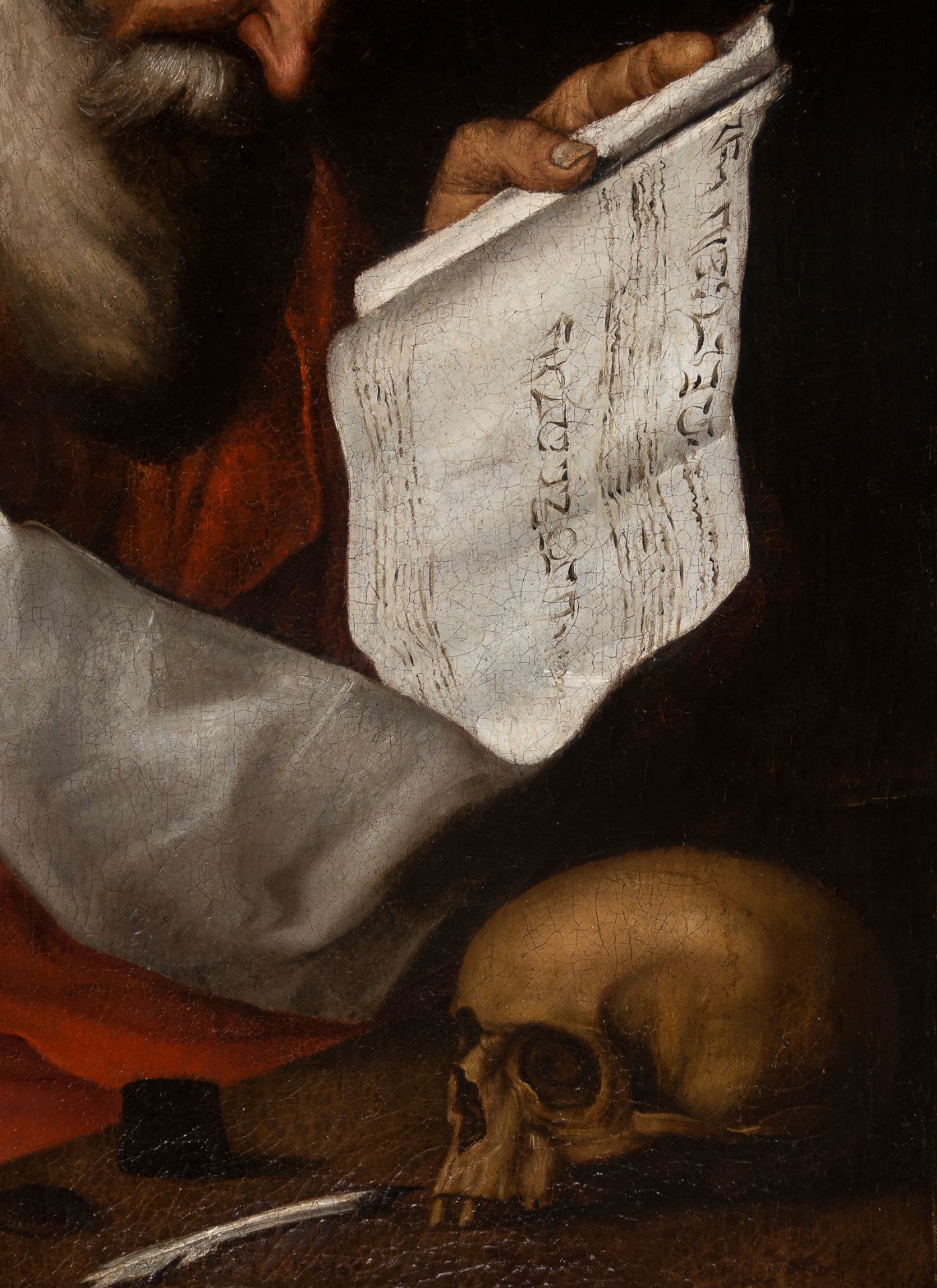 Hendryck van Somer (Lokeren, Belgium, 1607 - Naples, c. 1655) "Saint Jerome studying" Oil on canvas. - Bild 8 aus 11