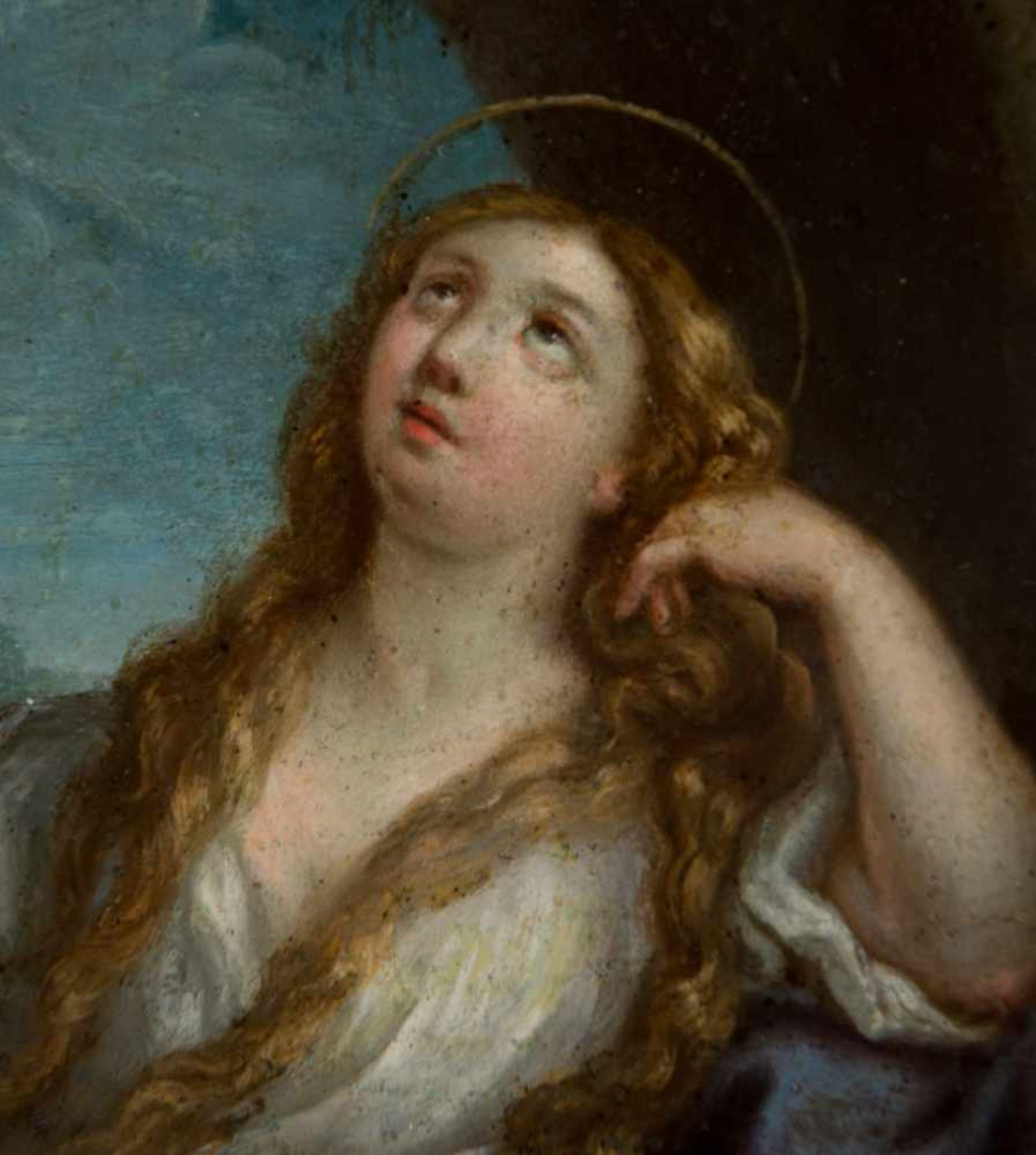 Italian School. Circa 1600."Mary Magdalene"Oil on copper. 31 x 22.8 cm.- - -22.00 % buyer's - Bild 2 aus 5