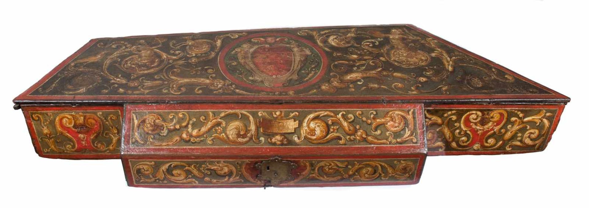 Virginal of the late 16th century. In an important carved wooden, polychrome and painted at the - Bild 16 aus 18