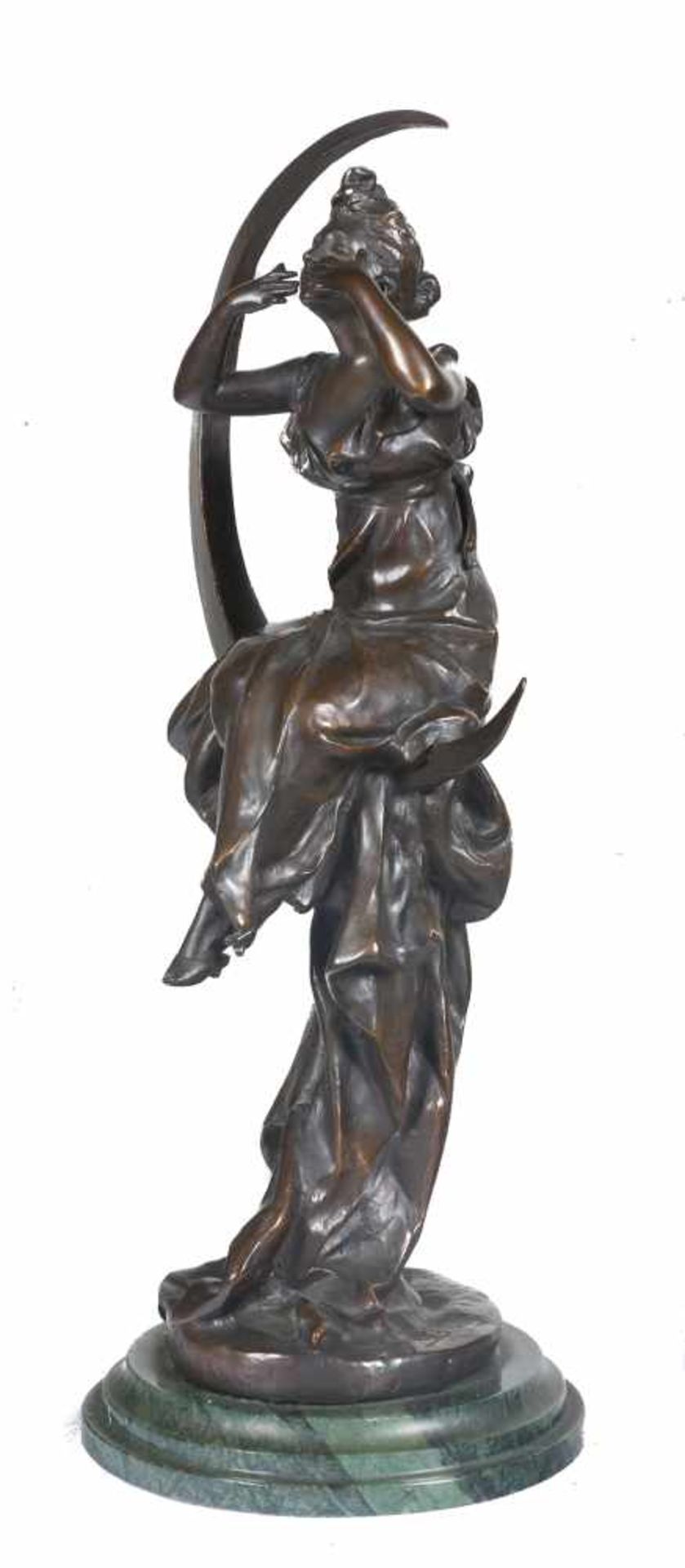 "Selene". Bronze scupture. Belgium. Art Nouveau. Circa 1900.Signed Georges van der Straeten ( - Bild 2 aus 4