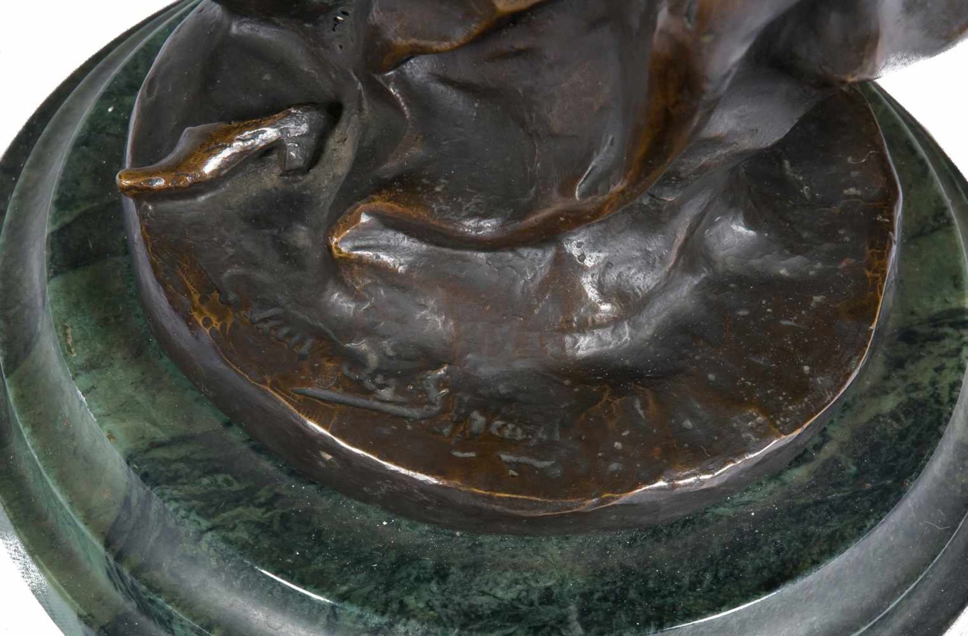 "Selene". Bronze scupture. Belgium. Art Nouveau. Circa 1900.Signed Georges van der Straeten ( - Bild 4 aus 4