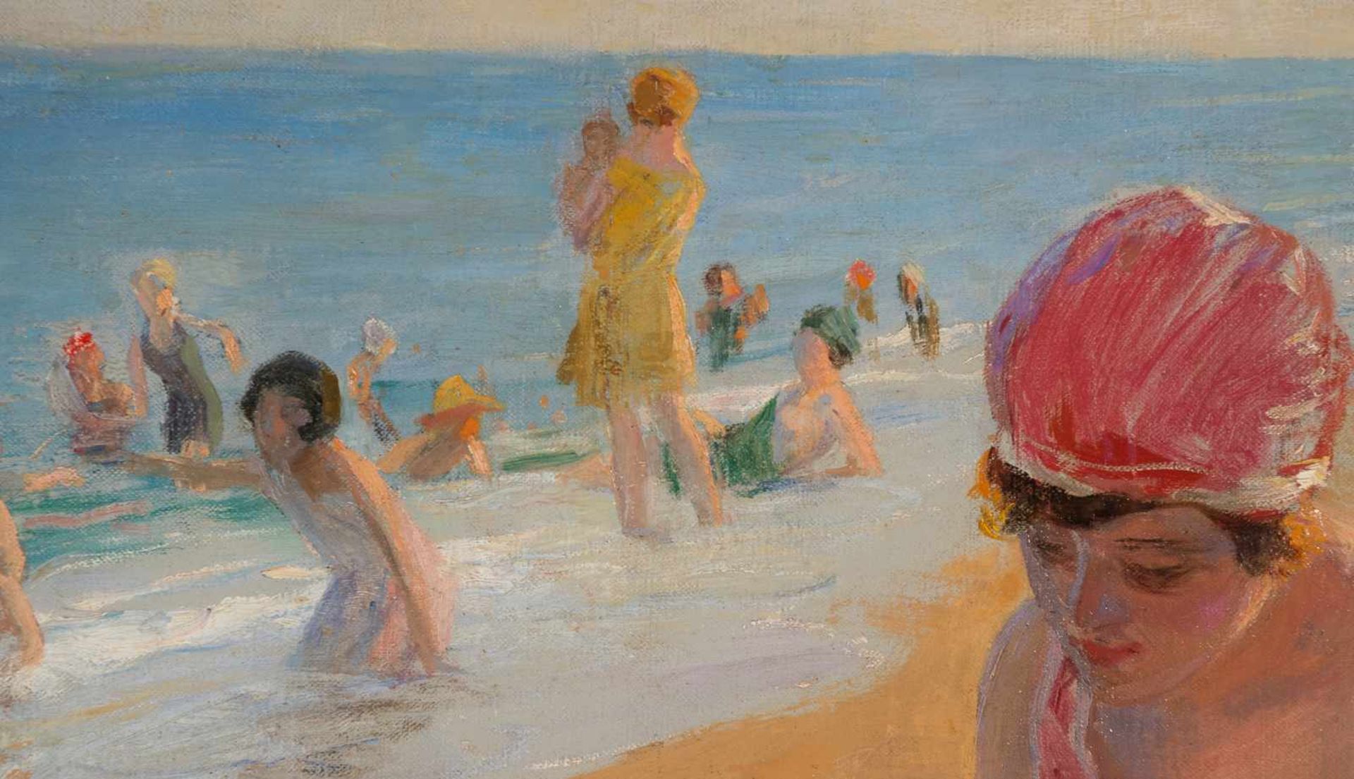 Laureano Barrau (Barcelona, 1863 − Ibiza, 1957)"Bather"Oil on canvas. Signed. 76 x 78 cm.- - -22. - Bild 2 aus 4